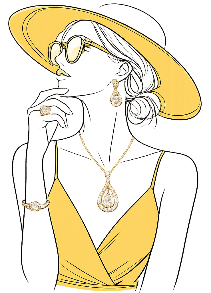 Model wearing jewellery